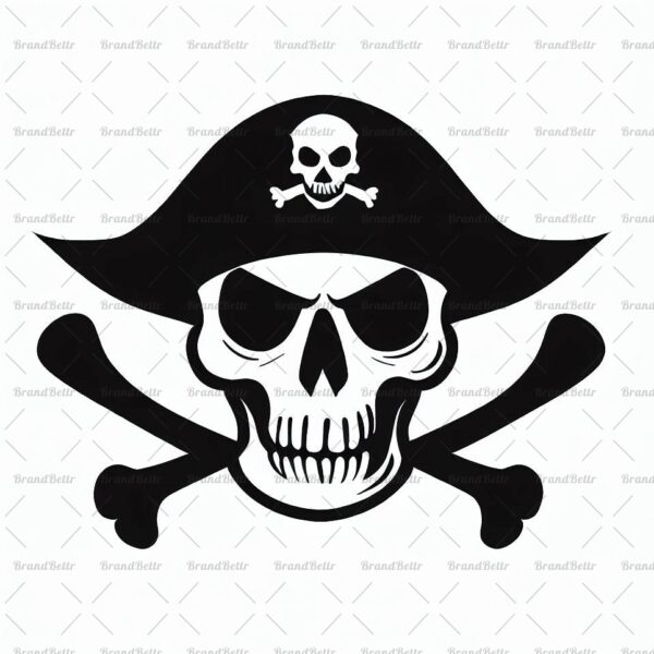 Piratenschädel und gekreuzte Knochen